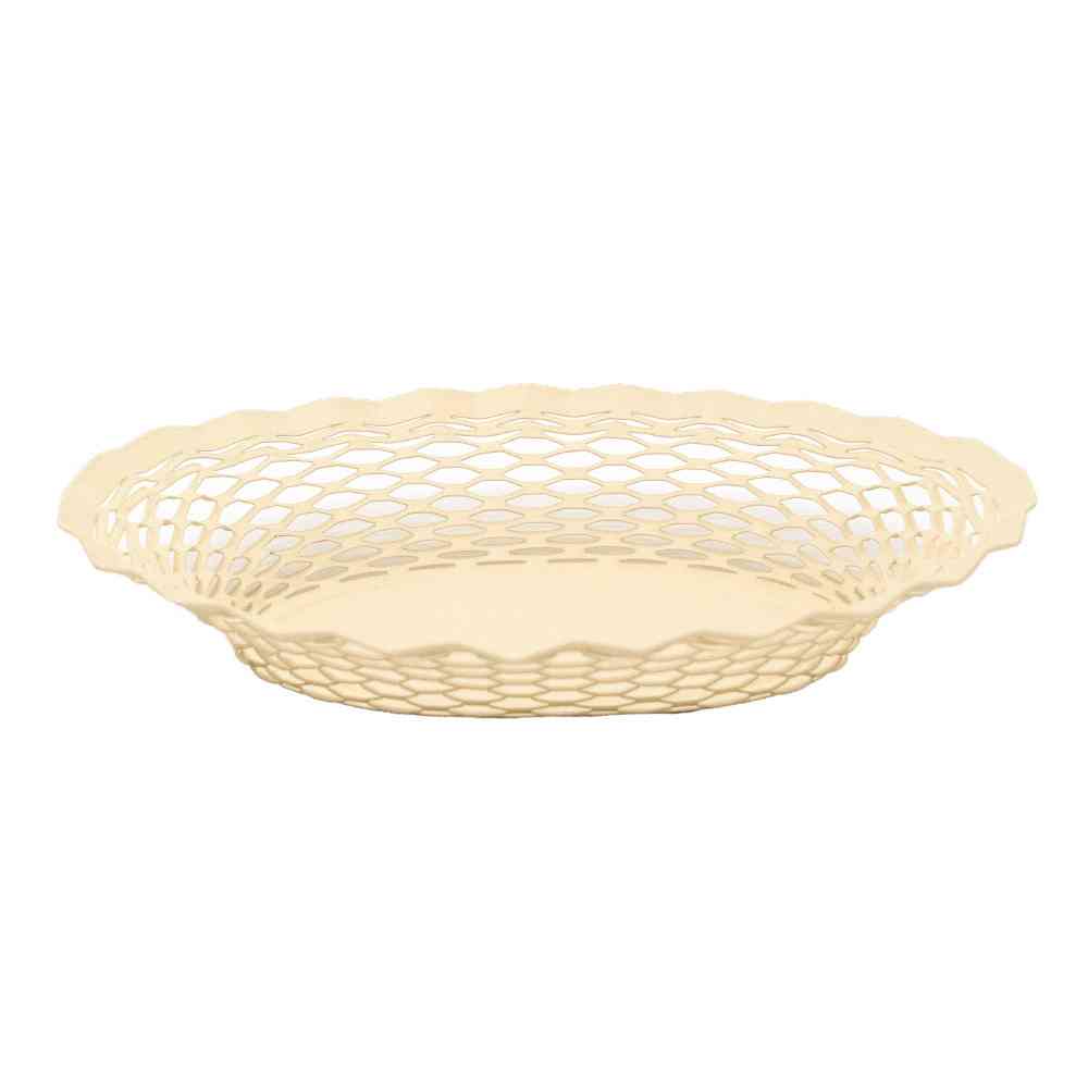 Tōei Roger Orfevre Stainless Steel Oval Basket S - Ivory RO-004