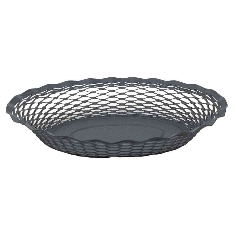 Tōei Roger Orfevre Stainless Steel Oval Basket L - Gray RO-009