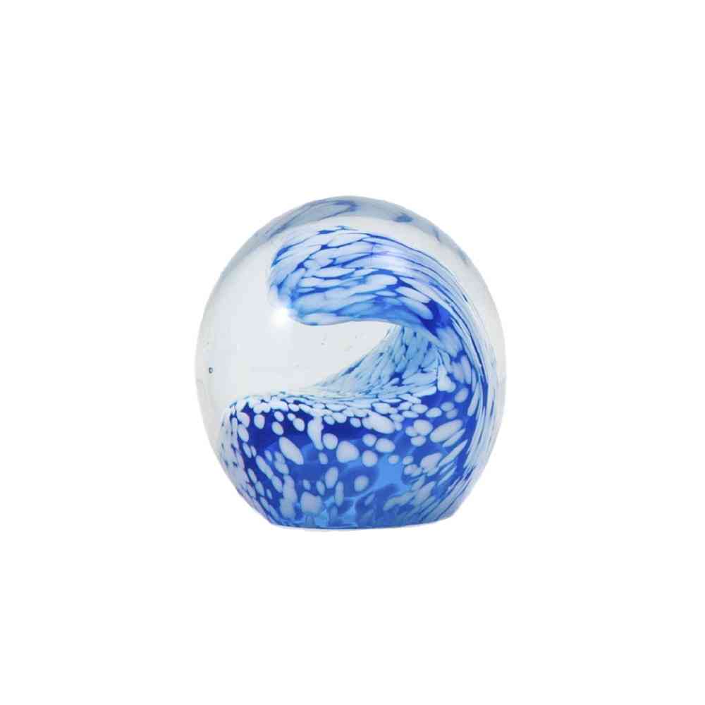 Fujie Glass Interior Object (Wave) Blue