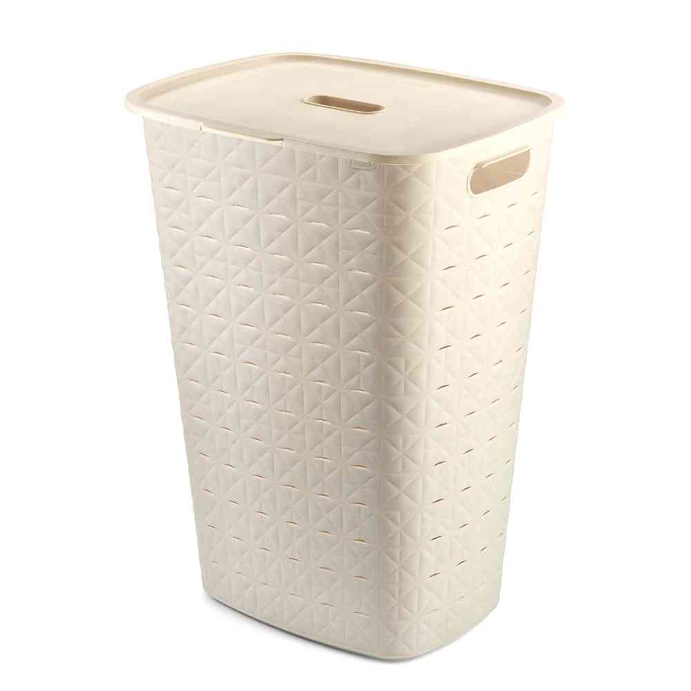 Fujie Softex Lid Basket 56L Chalk White CV-119