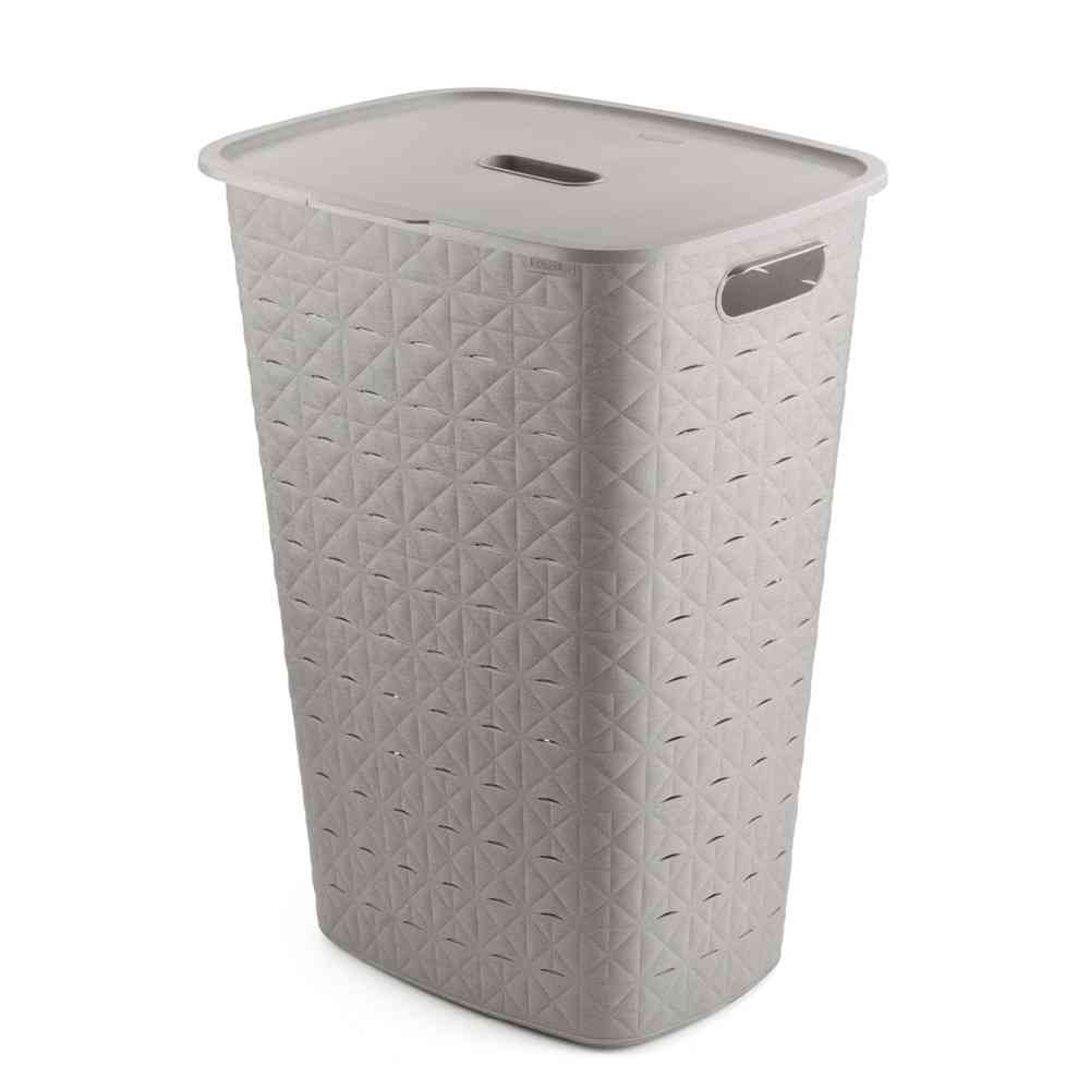 Fujie Softex Lid Basket 56L Gray Beige CV-120