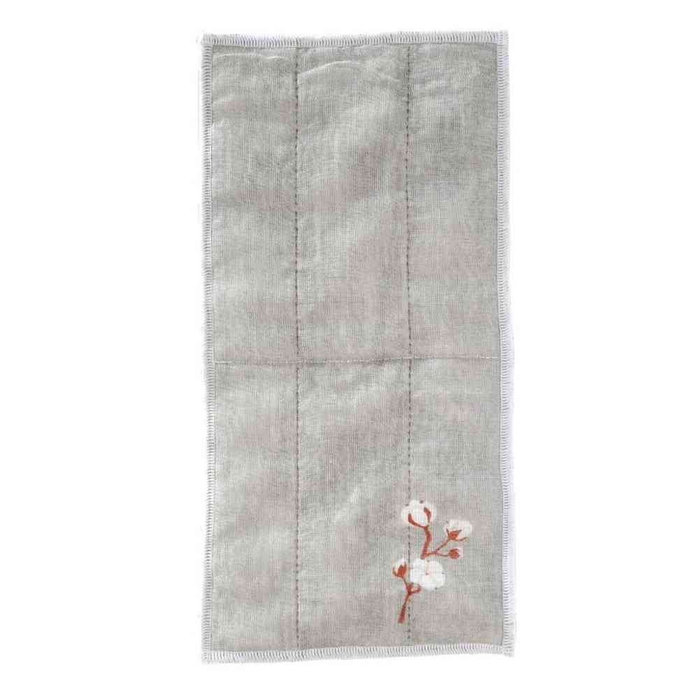 Tōei Half Size Kaya Woven Cloth Cotton Flower Gray HS-008