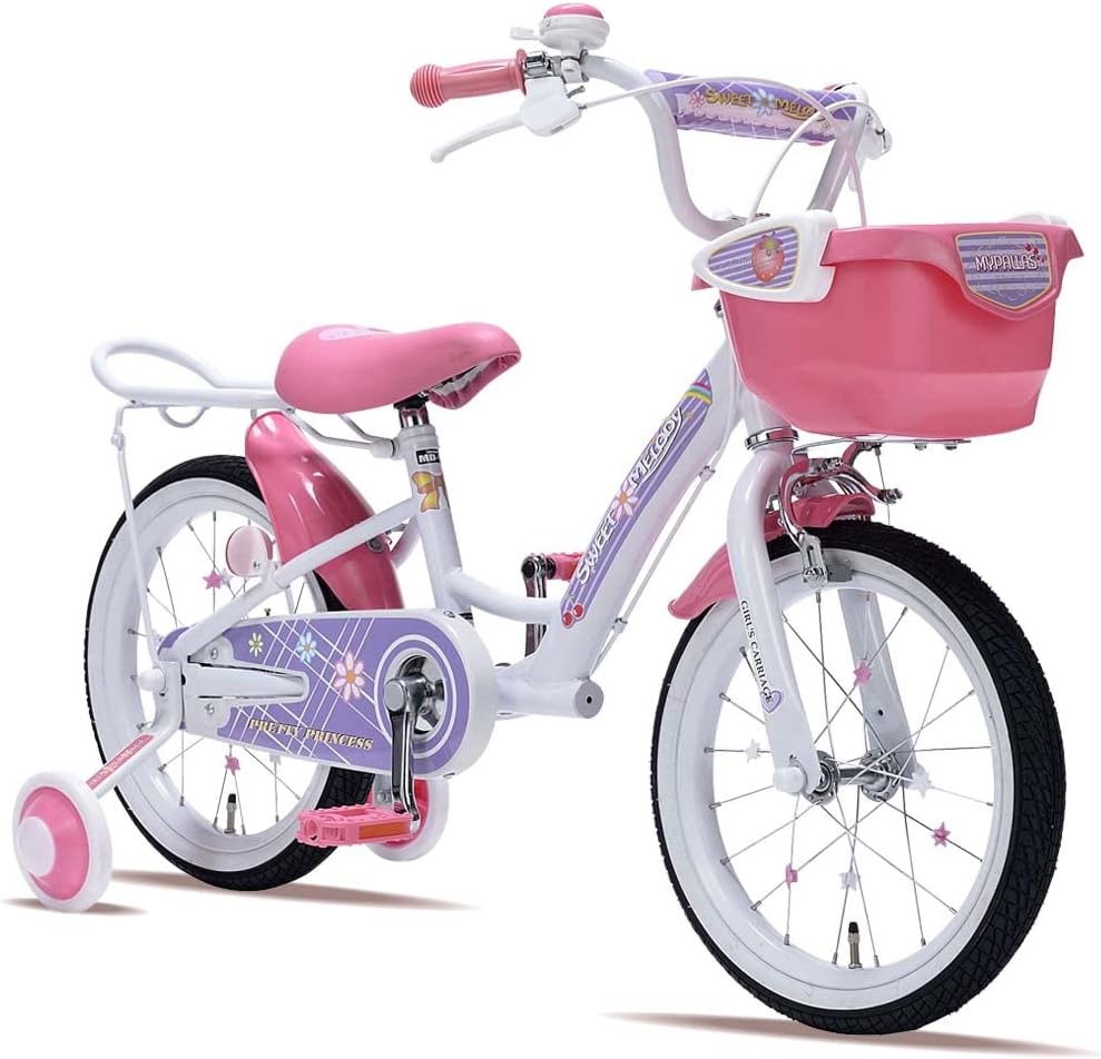 Children's Bicycle 16-inch with Basket and Training Wheels MD-12