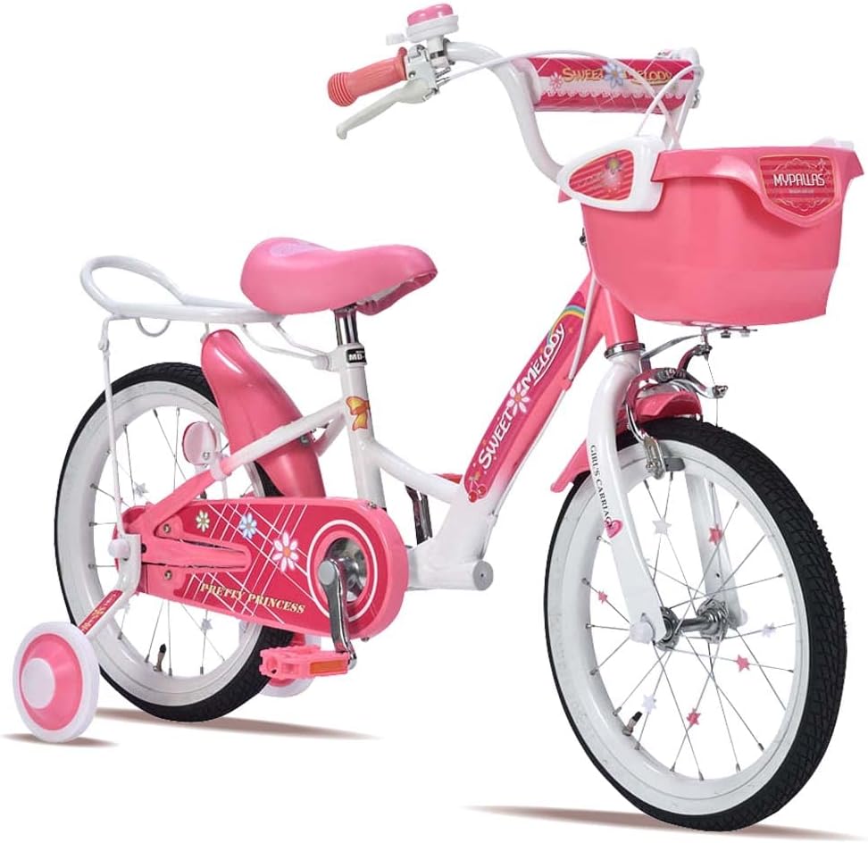Children's Bicycle 16-inch with Basket and Training Wheels MD-12