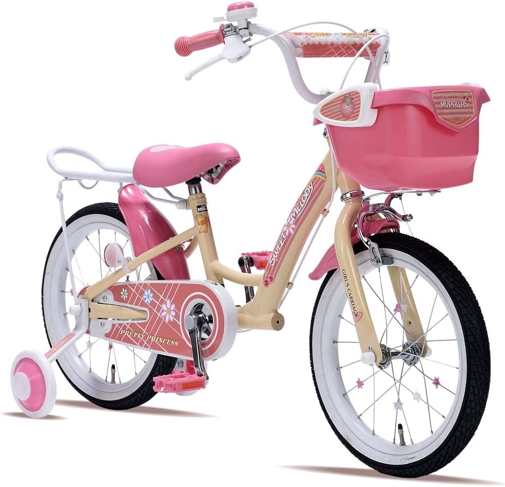 Children's Bicycle 16-inch with Basket and Training Wheels MD-12