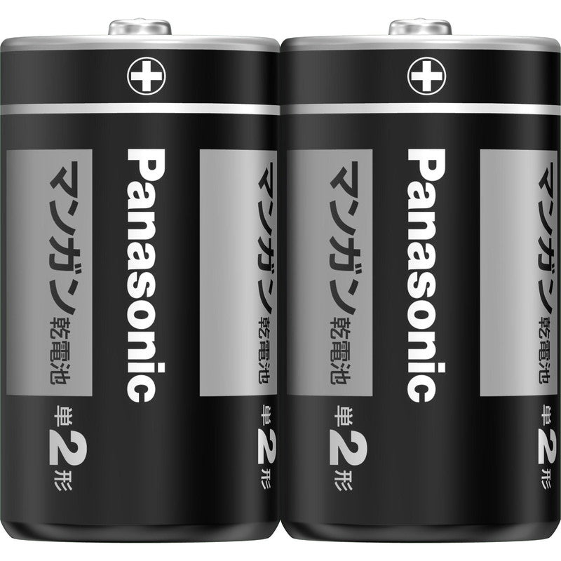 Panasonic Manganese Black D Cell Batteries (2-Pack)
