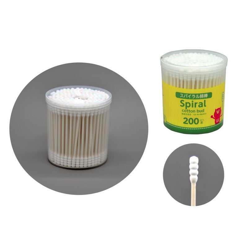 Spiral Cotton Swabs (200 Pieces)