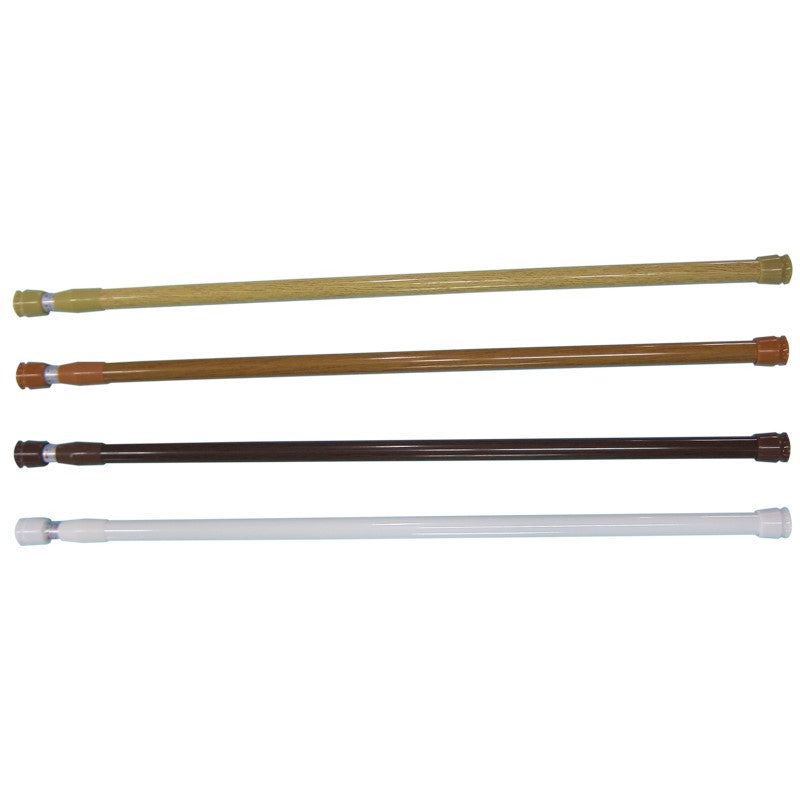 Expandable Tension Rod White Wood Grain Assortment