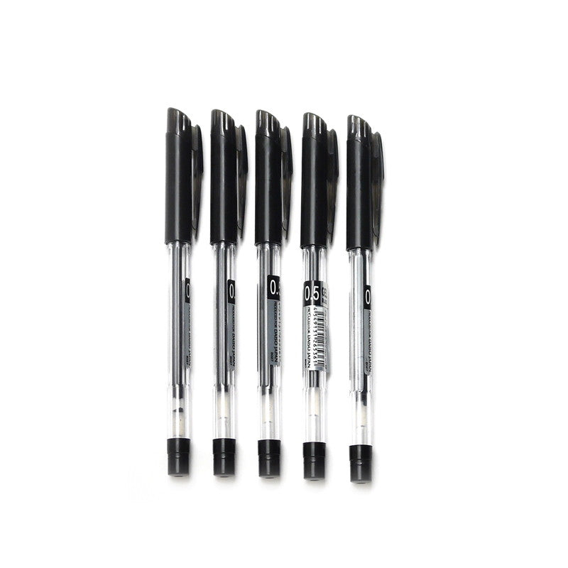 Gel Ink Ballpoint Pen 5-Pack (Black)