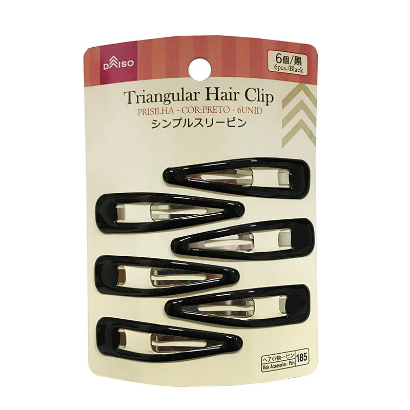 Simple Large Hair Pins (Black, 6 Pieces)
