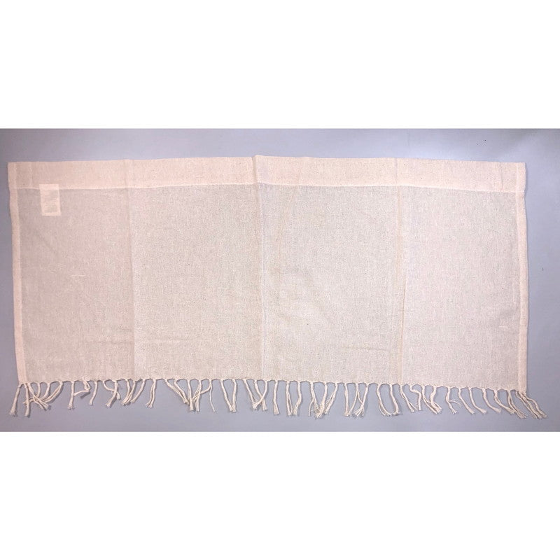 Natural Cafe Curtain (with Fringe)