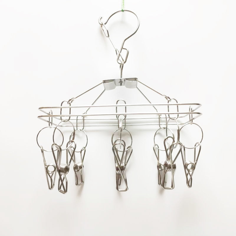 Stainless Steel Hanger with 8 Clips (Square)