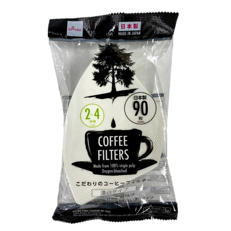 Coffee Filter for 2-4 Cups, Bleached Type, 90 Sheets