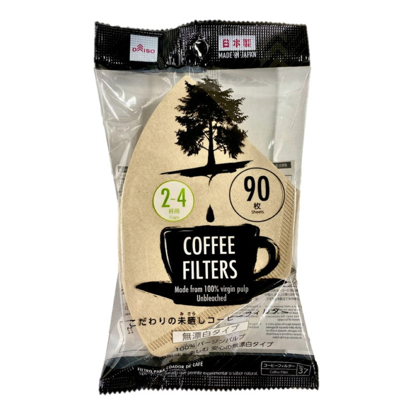 Coffee Filter for 2-4 Cups, Unbleached Type, 90 Sheets