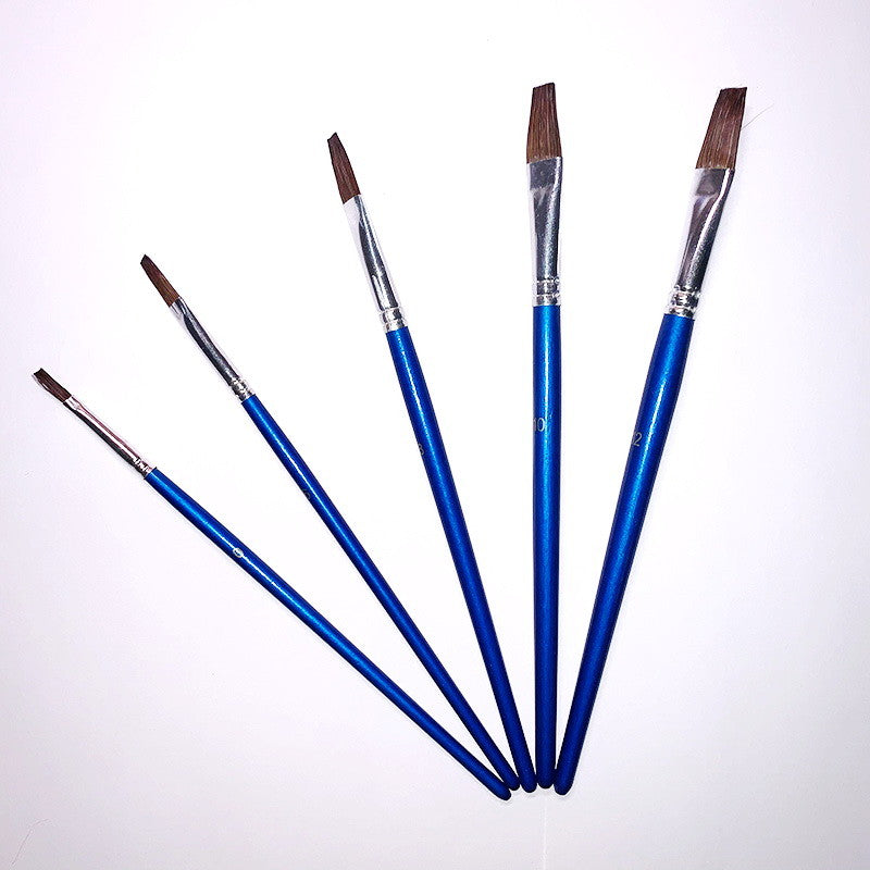 Horse Hair Flat Brush (5 Pieces)
