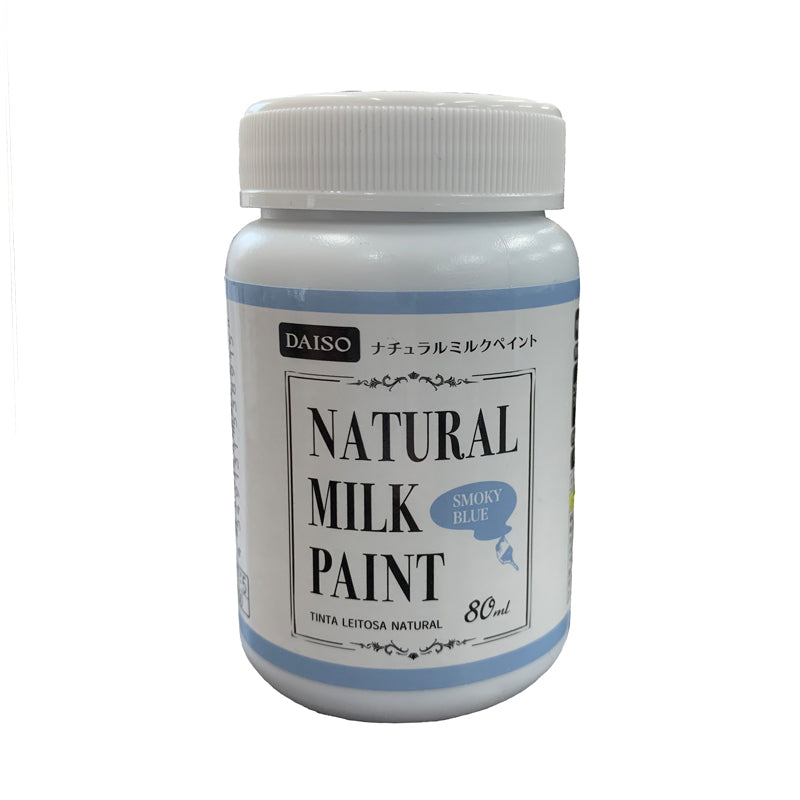 Natural Milk Paint (80 ml, Smoky Blue, Water-Based)