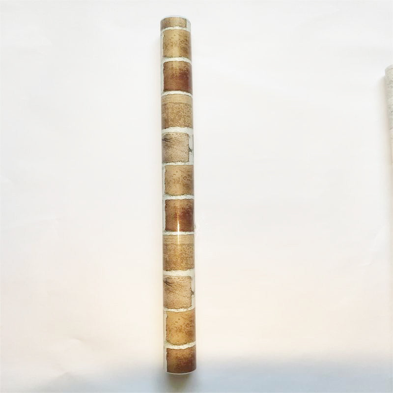 Aluminum Sheet for Kitchen Wall (Brick Pattern, Brown)