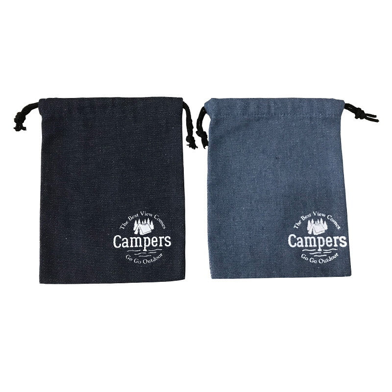 Denim Drawstring Pouch
