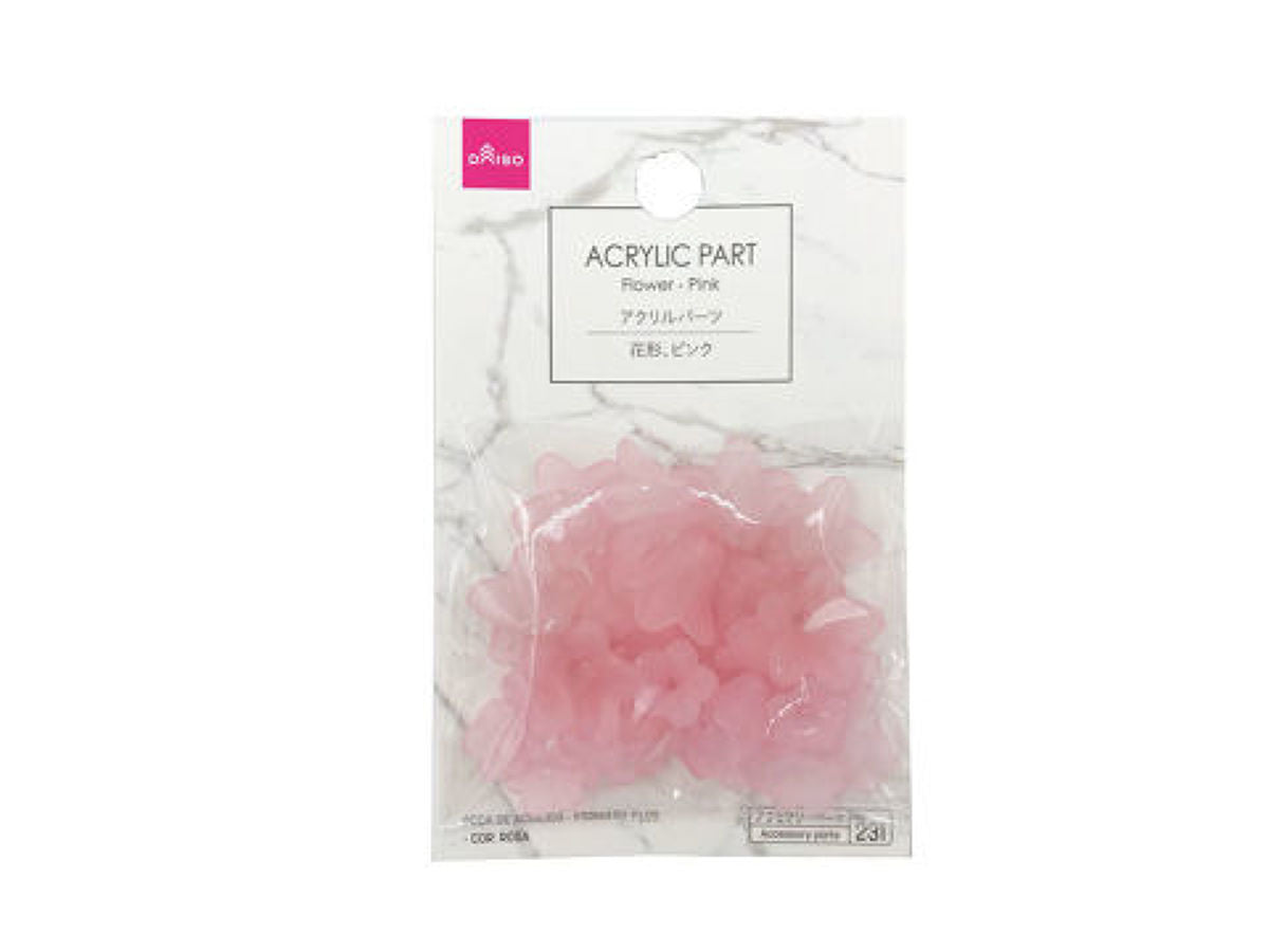 Acrylic Parts (Flower Shape, Pink)