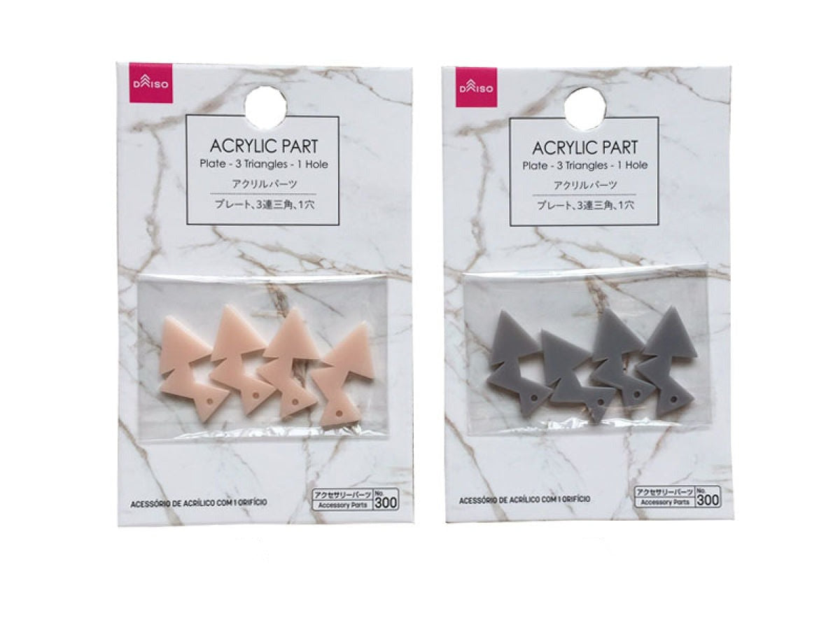 Acrylic Parts (Plate, Triangular, 1 Hole, 4 Pieces)
