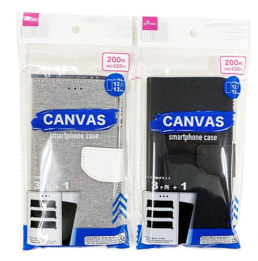 Smartphone Case (for iPhone 12/12 Pro, Wallet Style, Canvas)