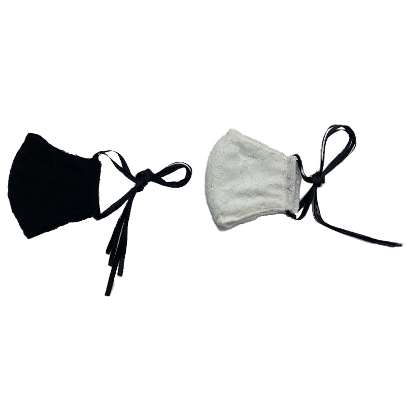 Ribbon Lace Mask (Antibacterial Mesh, Filter Pocket)