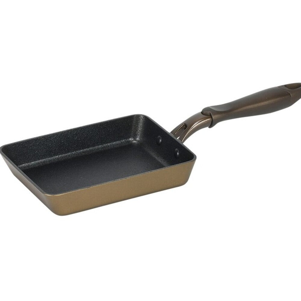 Pearl Metal Long Life Mega Stone 2 IH Compatible Tamagoyaki Pan 13×18cm