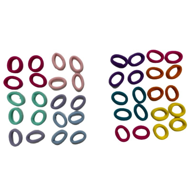 Washable Mini Hair Ties (20 Pieces, Color)