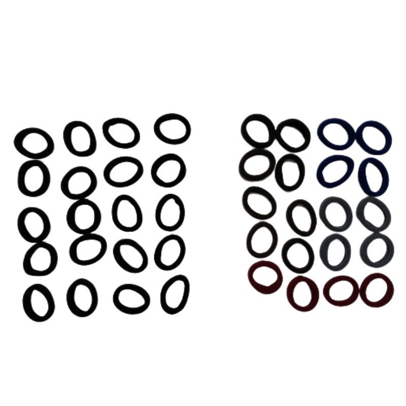 Washable Hair Rubber (Mini, 20 Pieces, Basic)