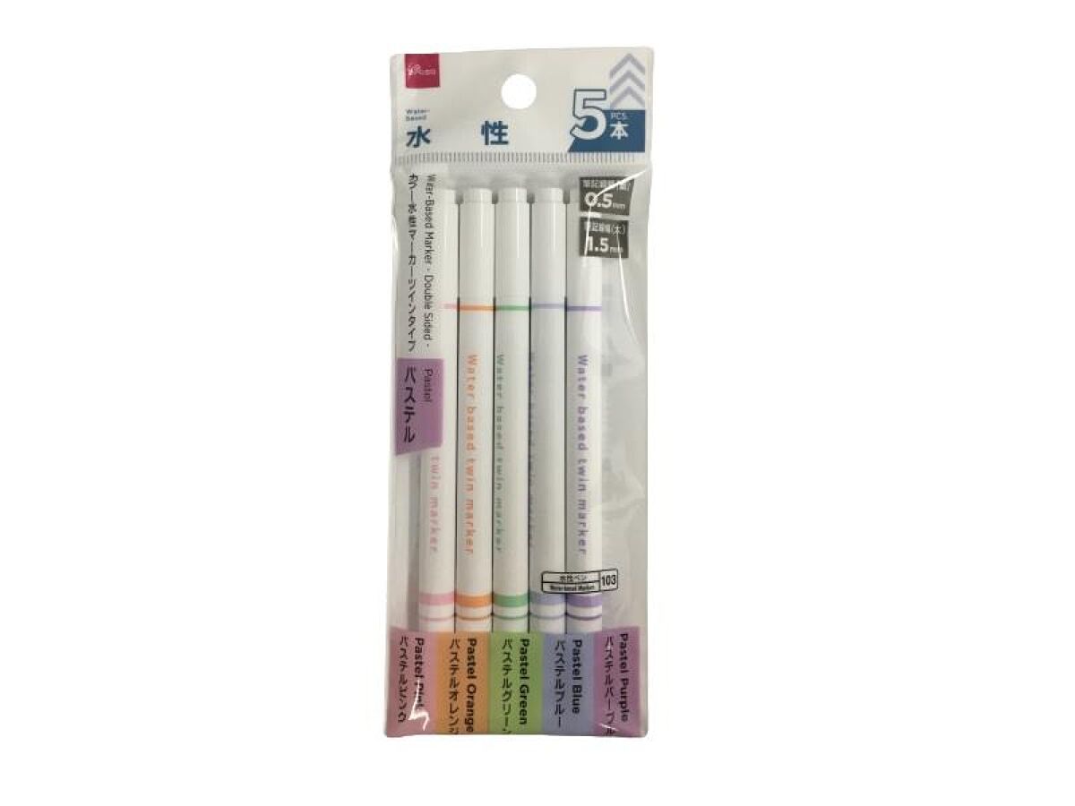 Color Water-based Marker (Twin Type, Pastel)
