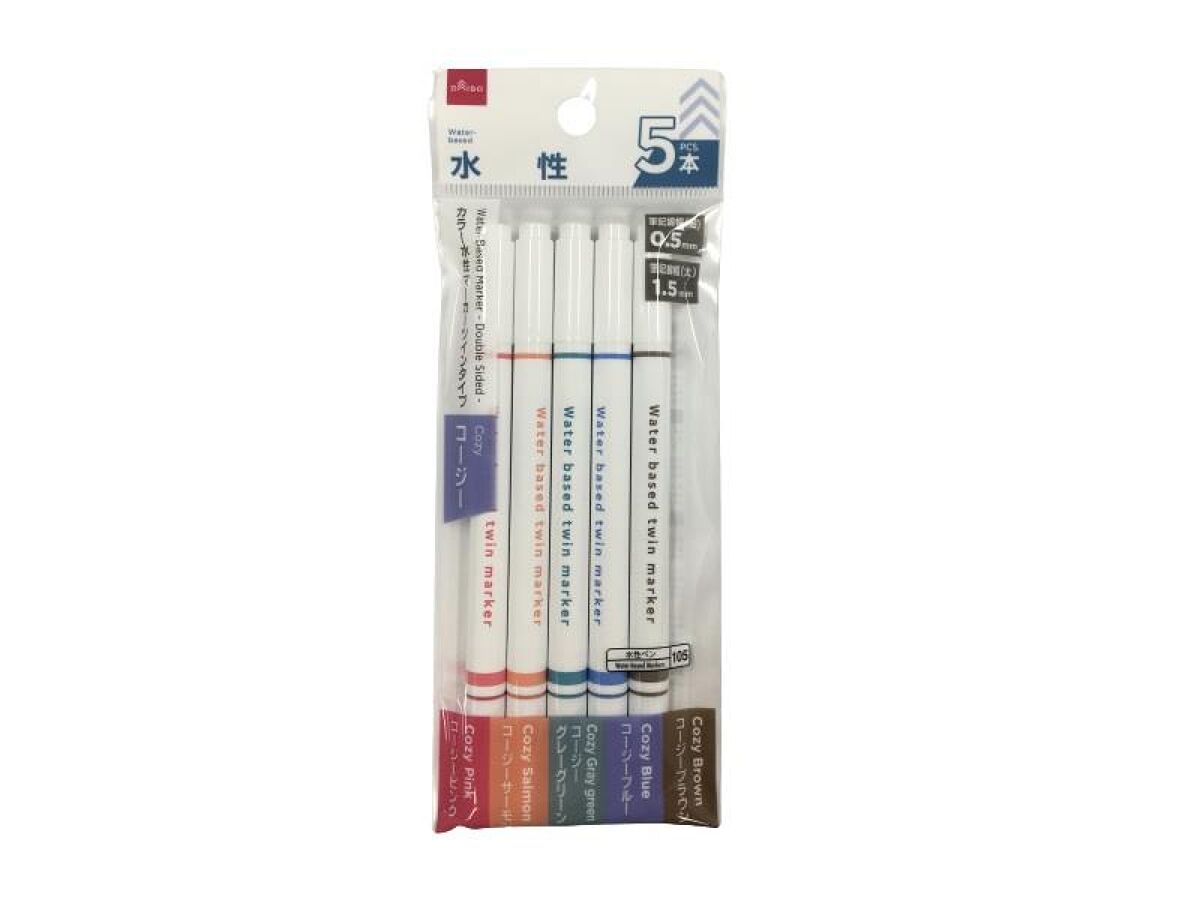 Color Water-based Marker (Twin Type, Cozy)