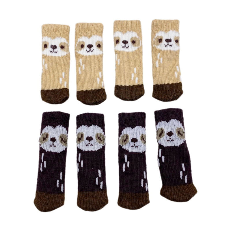 Chair Leg Covers (Animal, Sloth, Slim Type, 4 Pieces)
