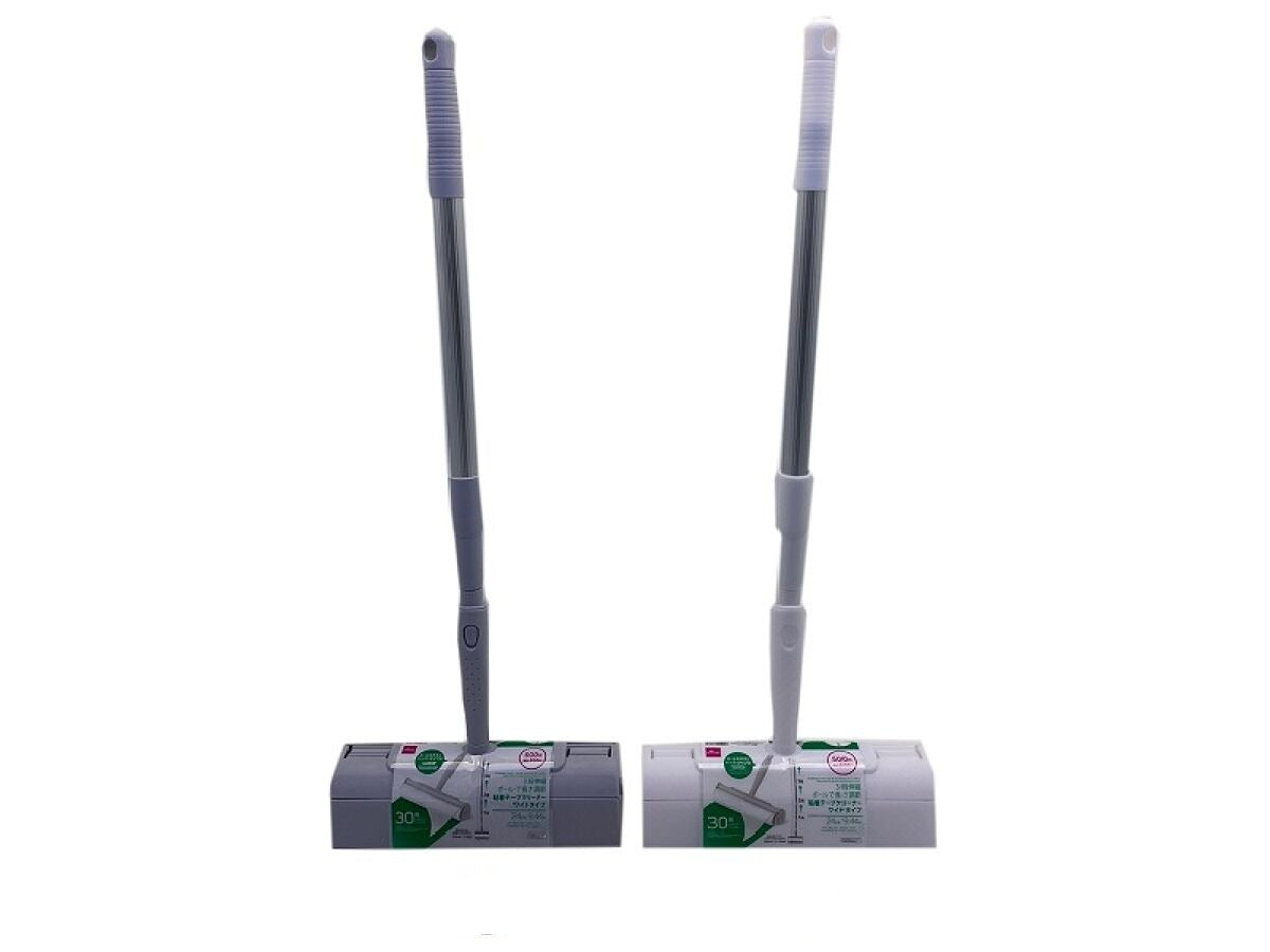 Adhesive Tape Cleaner (Wide Type, Telescopic 3-Stage, 30 Turns Tape Included)