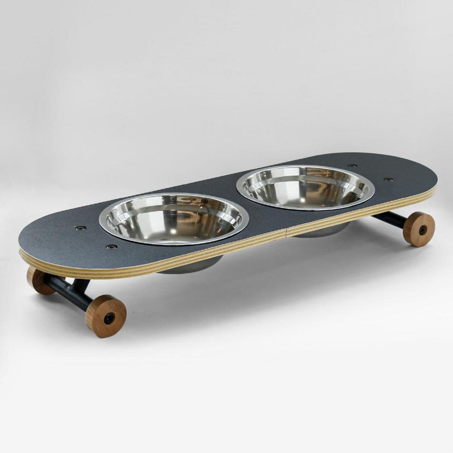 Pet Food Bowl Skate Plate Black Large 352915