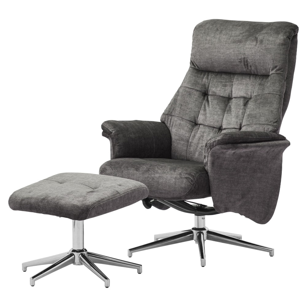Recliner Dolphin Fabric Dark Gray