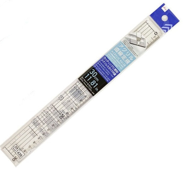 Acrylic Straight Ruler (Stainless Steel Embedded)