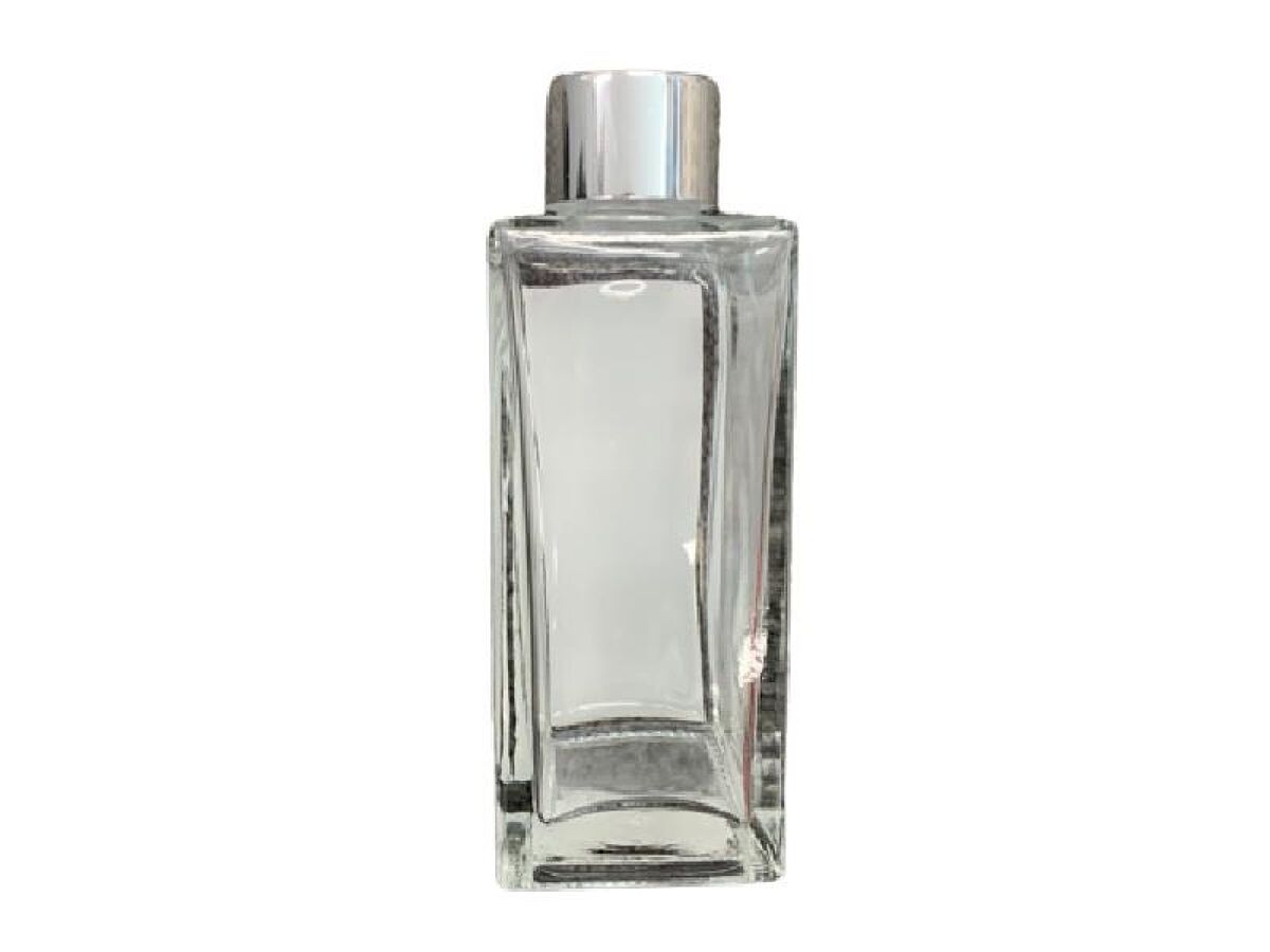 Diffuser Glass Bottle (Square, Long, Silver Color)