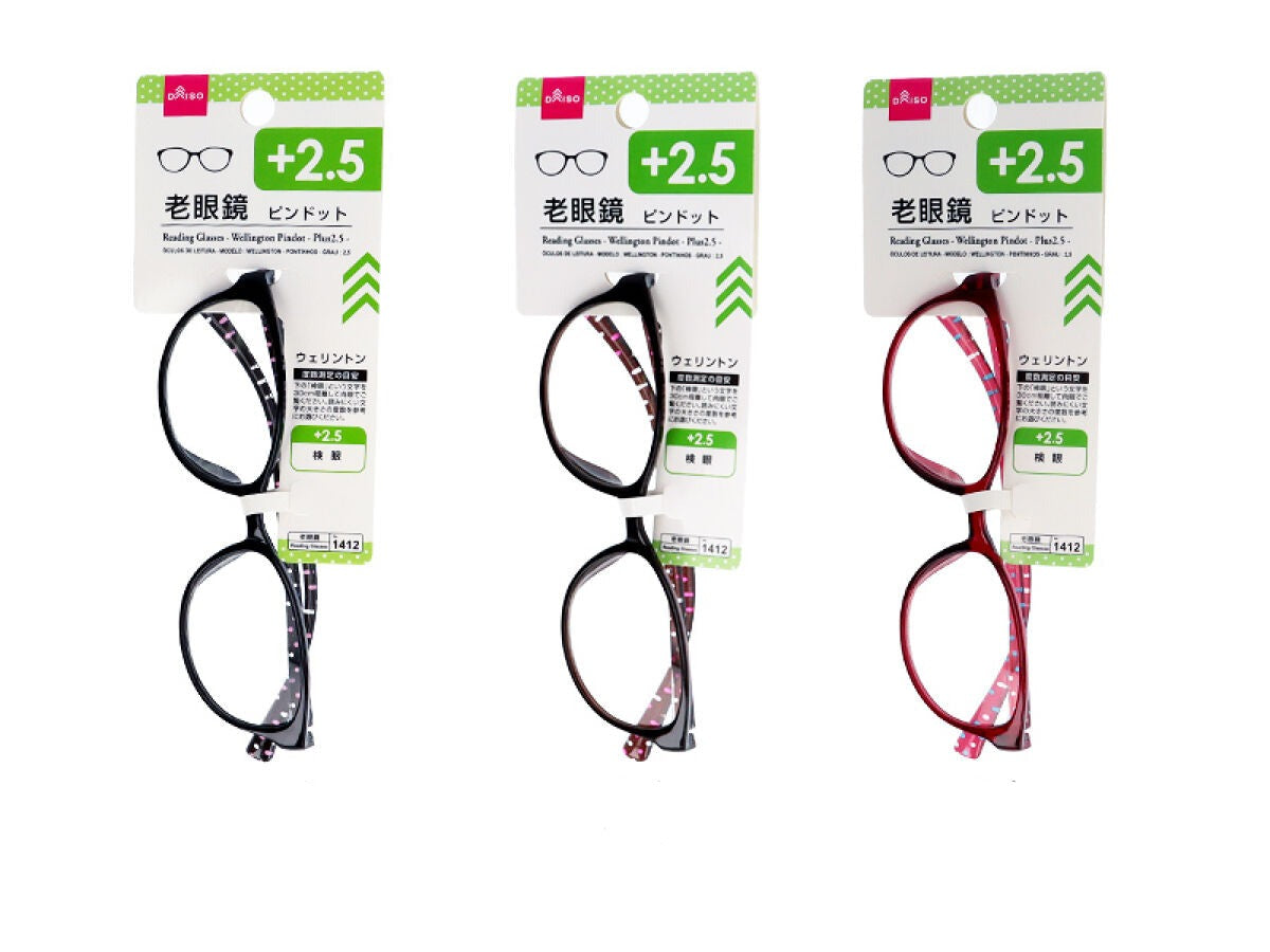 Reading Glasses (Wellington, Pin Dot, +2.5)