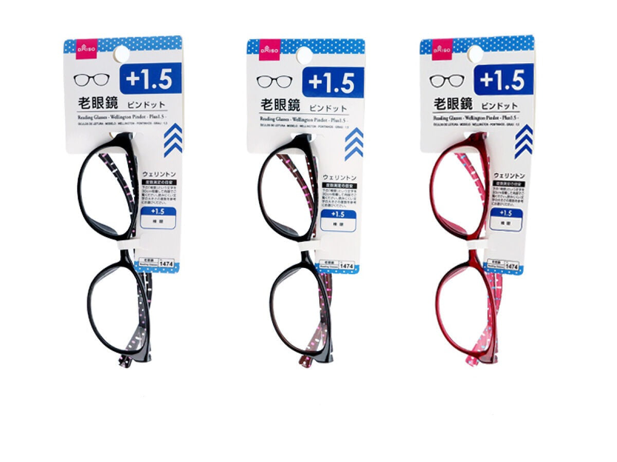 Reading Glasses (Wellington, Pin Dot, +1.5)