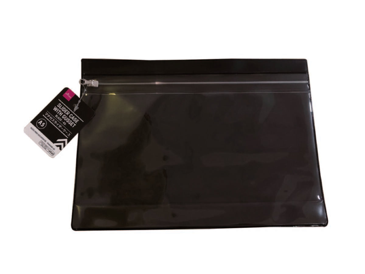 Wide Gusset Slider Case (Black, A5)