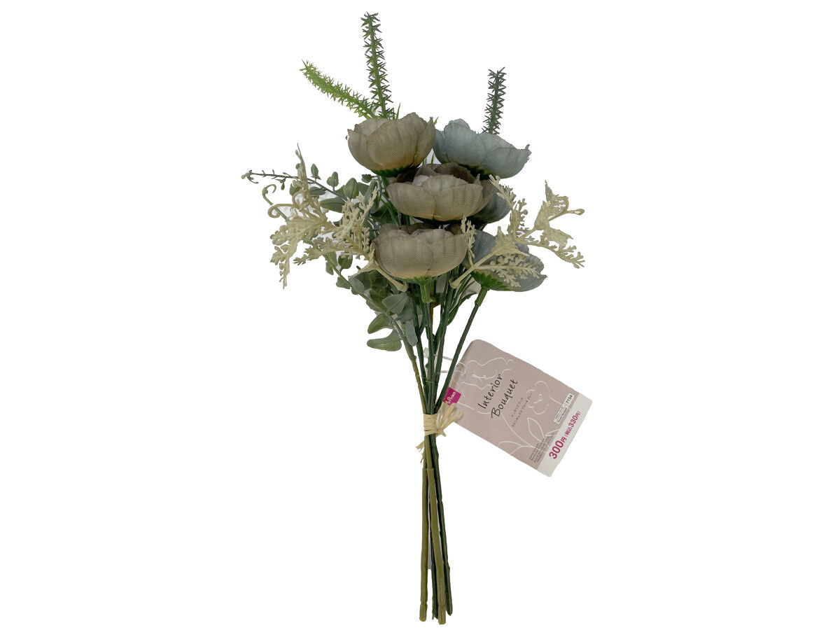 Interior Bouquet (Ranunculus, Blue & Gray)