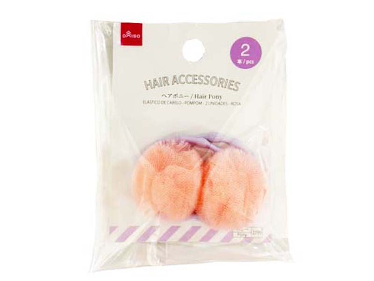 Hair Pony (Pom Pom, 2 Pieces, Pink)