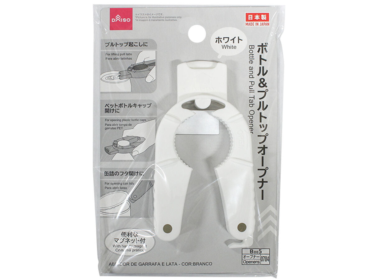 Bottle & Pull-Top Opener (White)