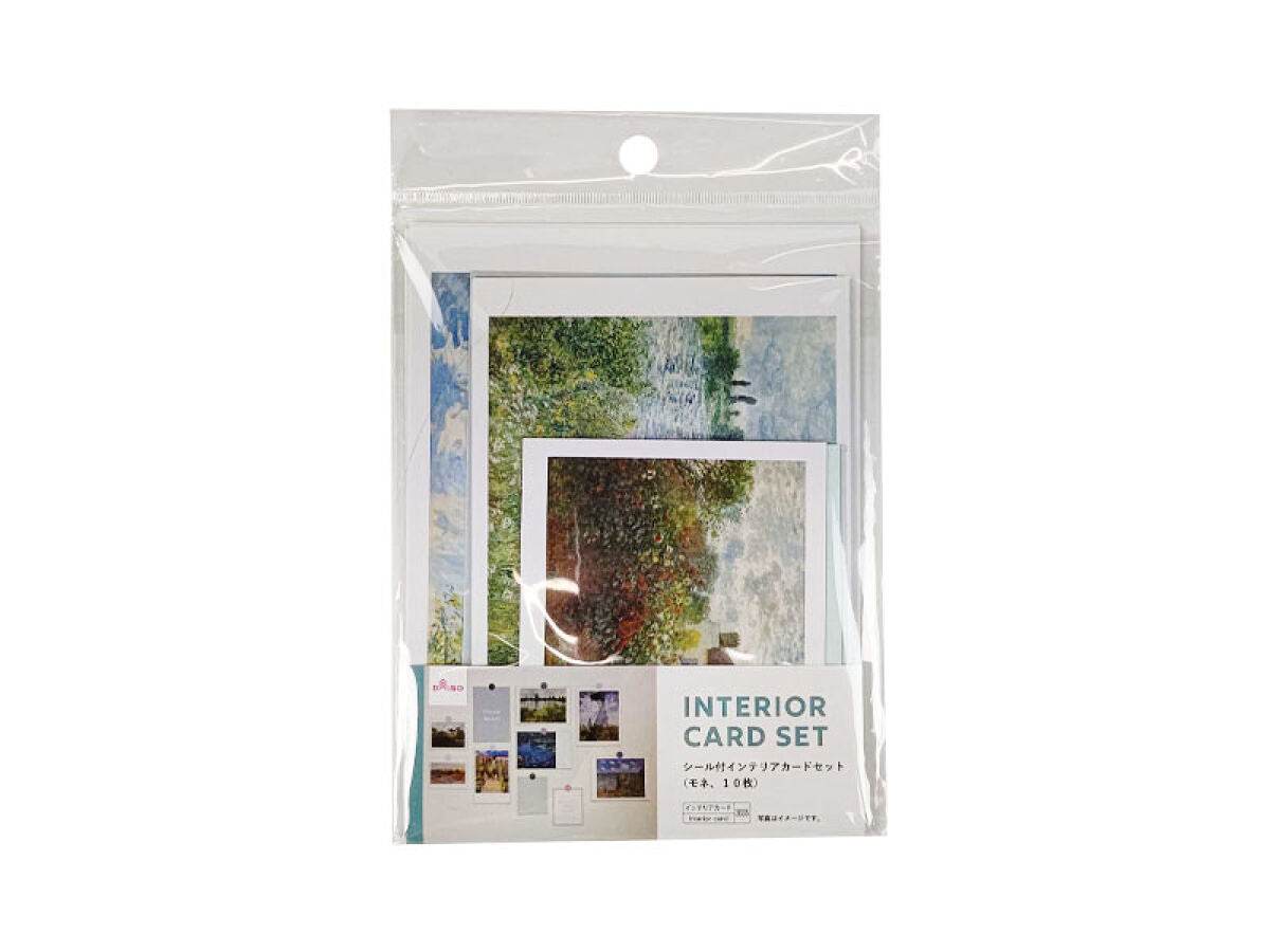 Interior Card Set with Stickers (Monet, 10 Pieces)