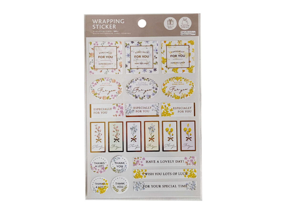 Wrapping Seal (Flower, Foil Stamping)