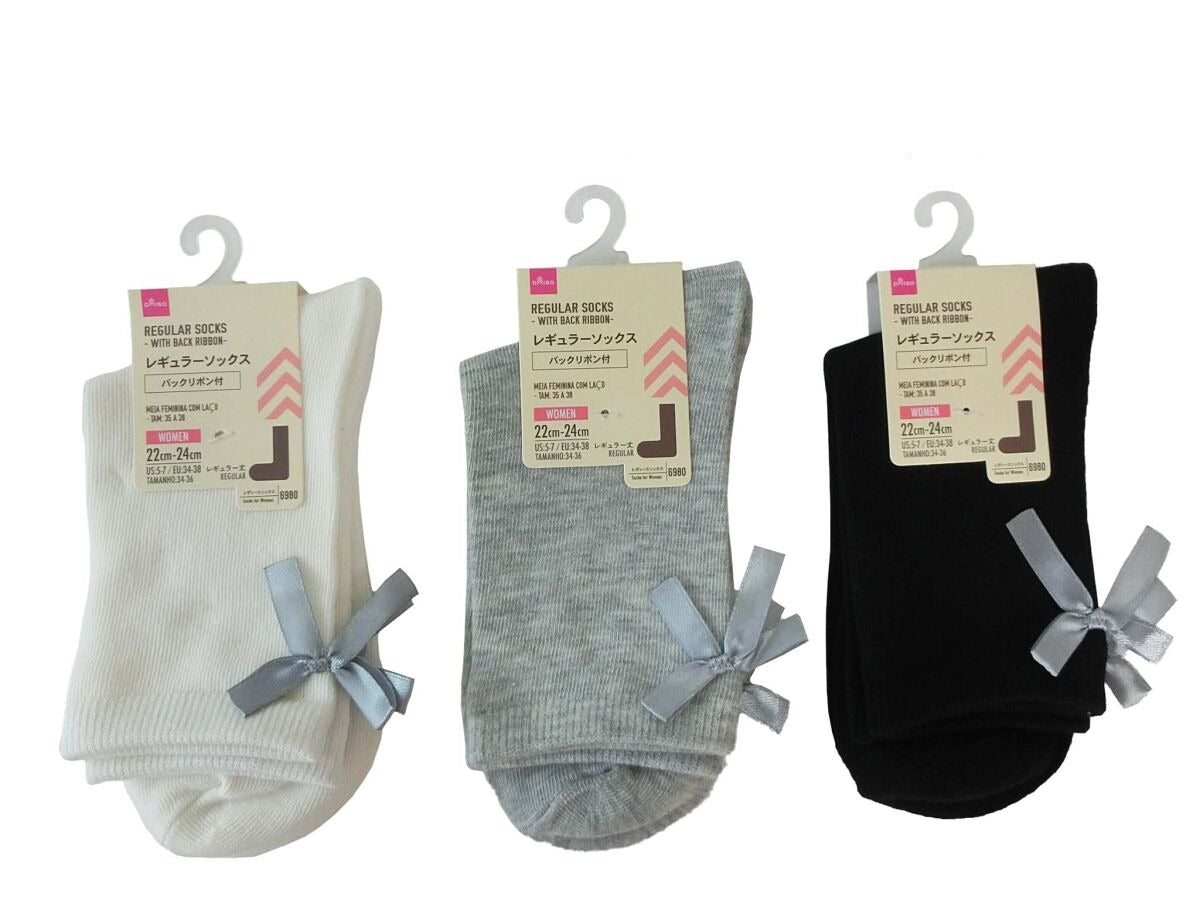 Regular Socks (Women's, Back Ribbon)