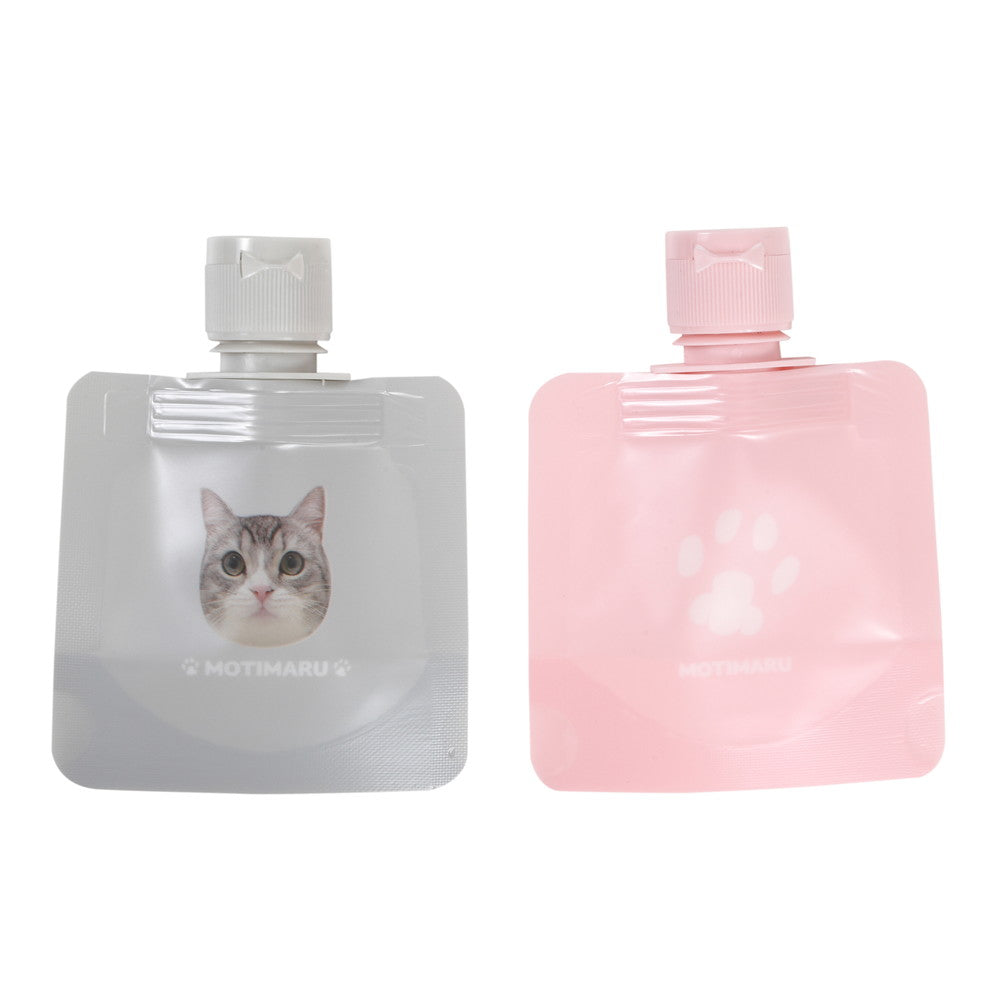 Refillable Containers, 2 Pieces (Mochimaru Diary) Pink, Gray
