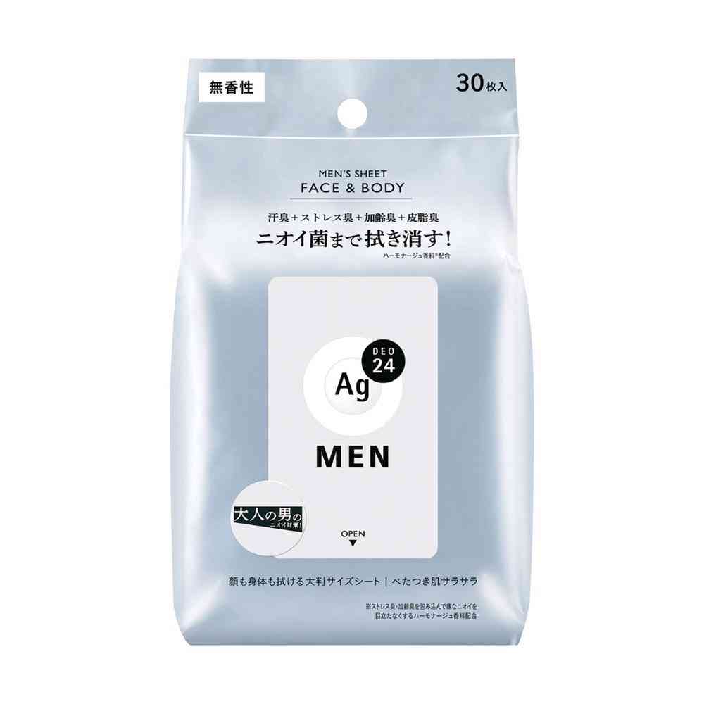 Fine Today AG Deo 24 Men Face & Body Sheets Unscented 30 Sheets
