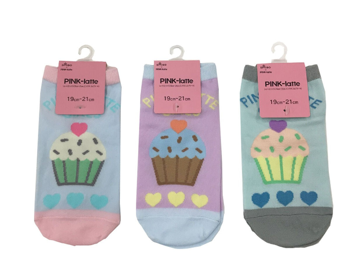 Short Socks (Pink Latte, Cupcake)