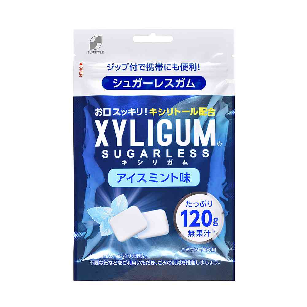 SUN STYLE Xylitol Gum Ice Mint Pouch 120g